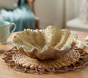 12.5" Decorative Shell Bowl by Valerie Gold, - Midtown Bargains