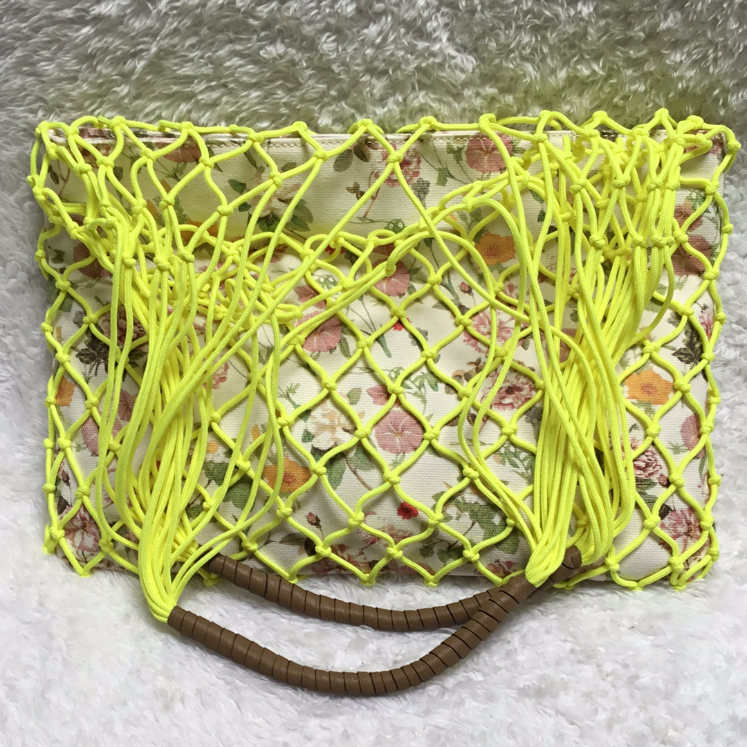 Vince Camuto Rope and Canvas Tote Bag - Zest 