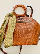 Patricia Nash Meldola Leather Dome Satchel Purse with Scarf - Midtown Bargains