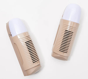 Air Innovations Set of 2 Plug-In Air Purifiers with Nightlight Taupe, - Midtown Bargains