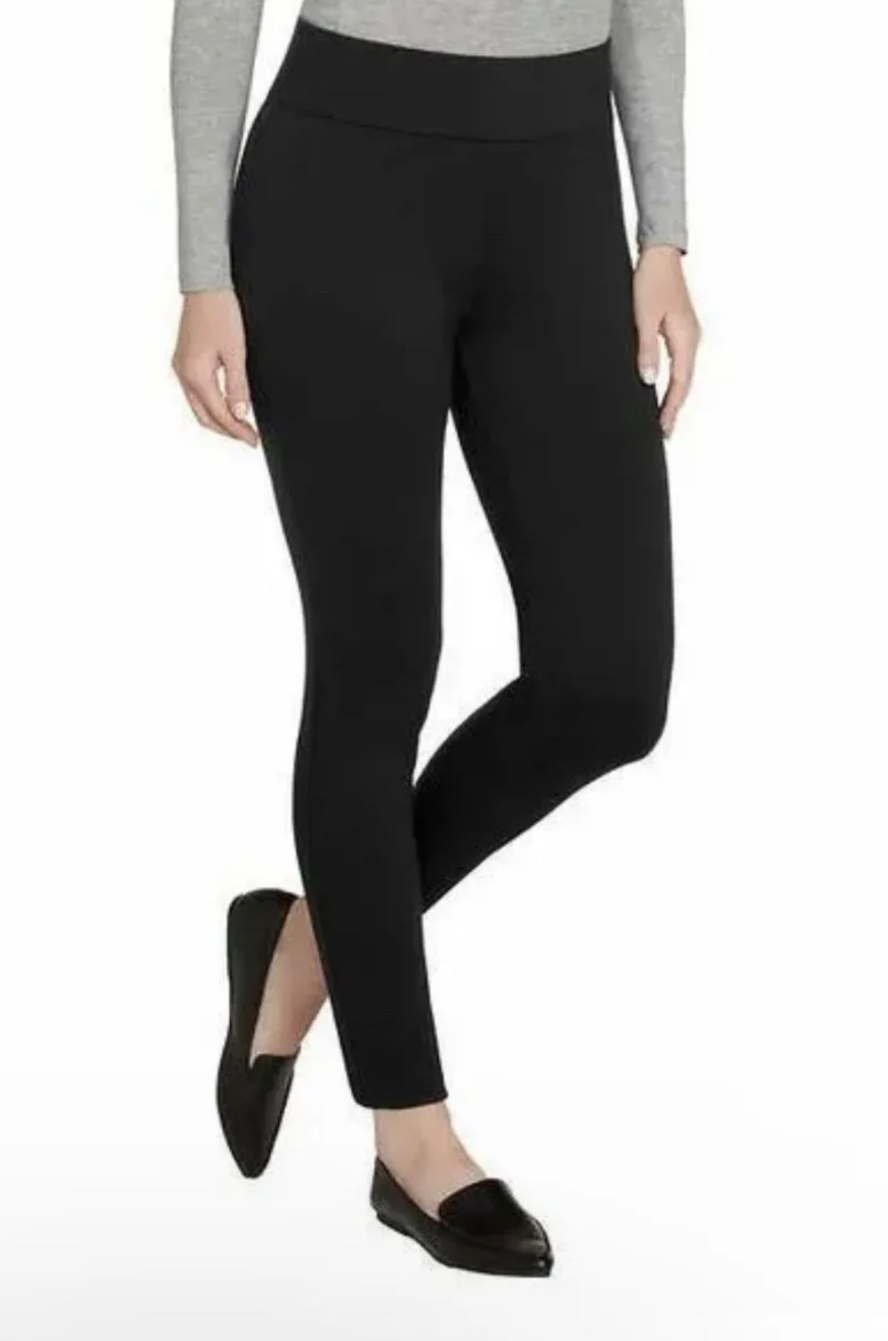 Mid Waist M Grey Ankle Length Leggings, Party Wear, Slim Fit at Rs
