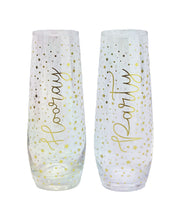 Party Stars Luster Set of 2 Stemless Flutes - Midtown Bargains