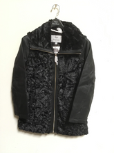 Dennis Basso Faux Fur Zip Front Jacket with Zip-Off Sleeves XX-Small	Black - Midtown Bargains
