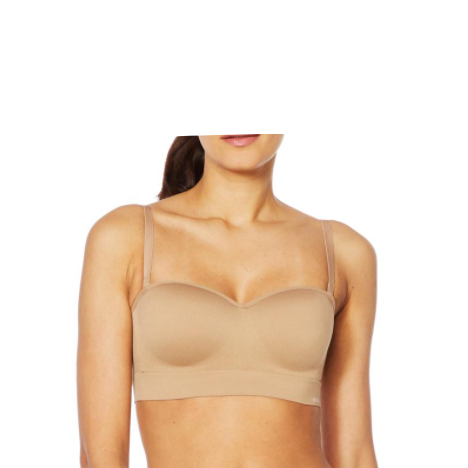 Nearly Nude Seamless Bra with Optional Straps (584904), Beige Almond, Small