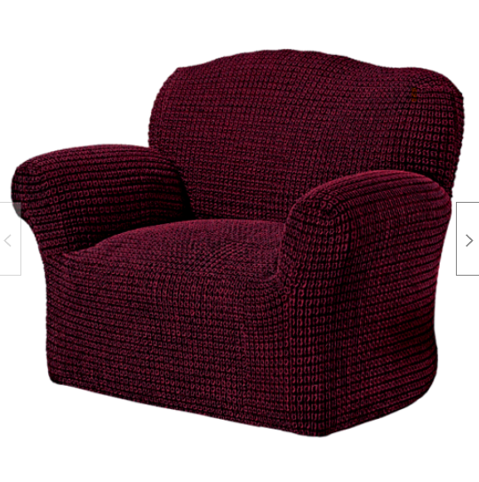 Paulato by Gaico 1-Seater Toscano Stretch Slipcover, Burgundy - Midtown Bargains
