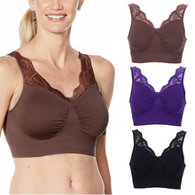 Rhonda Shear 3-pack Ahh Bra with Lace Neckline - Midtown Bargains