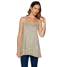LOGO by Lori Goldstein Slub Jersey Knit Camisole with Pockets Ash Rose,Large - Midtown Bargains
