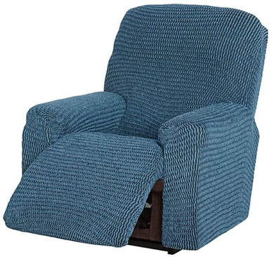 Paulato by Gaico Soft Chenille Recliner Slipcover Blue, - Midtown Bargains