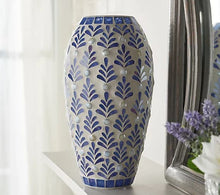 12" Illuminated Mosaic Vase with Jewels by Valerie Purple, - Midtown Bargains