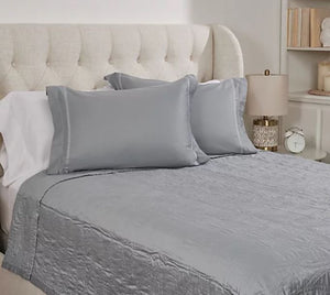 Northern Nights Cotton Embroidered Coverlet with Sham - Twin - Midtown Bargains