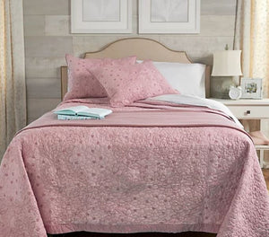 Home by SHR 100% Cotton Quilted Vine Queen Bedspread Set - Midtown Bargains