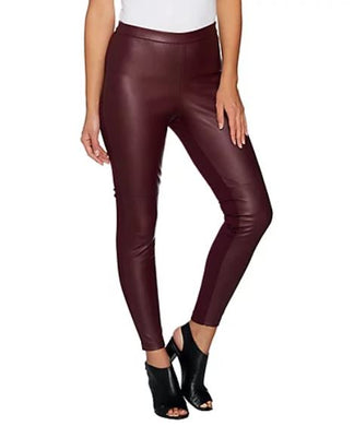 H by Halston Petite Faux Stretch Leather and Ponte Leggings, Petite 8 - Midtown Bargains