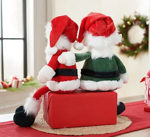 Holiday Plush Santa and Elf 2-Piece Set by Valerie - Midtown Bargains