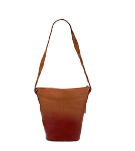 Kelsi Dagger Avery Dip-Dyed Long Shoulder Bucket Bag Camel/Poppy - Midtown Bargains