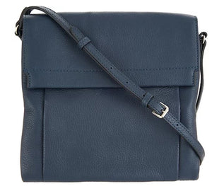 Vince Camuto Large Leather Crossbody - Min Blue Ink, - Midtown Bargains