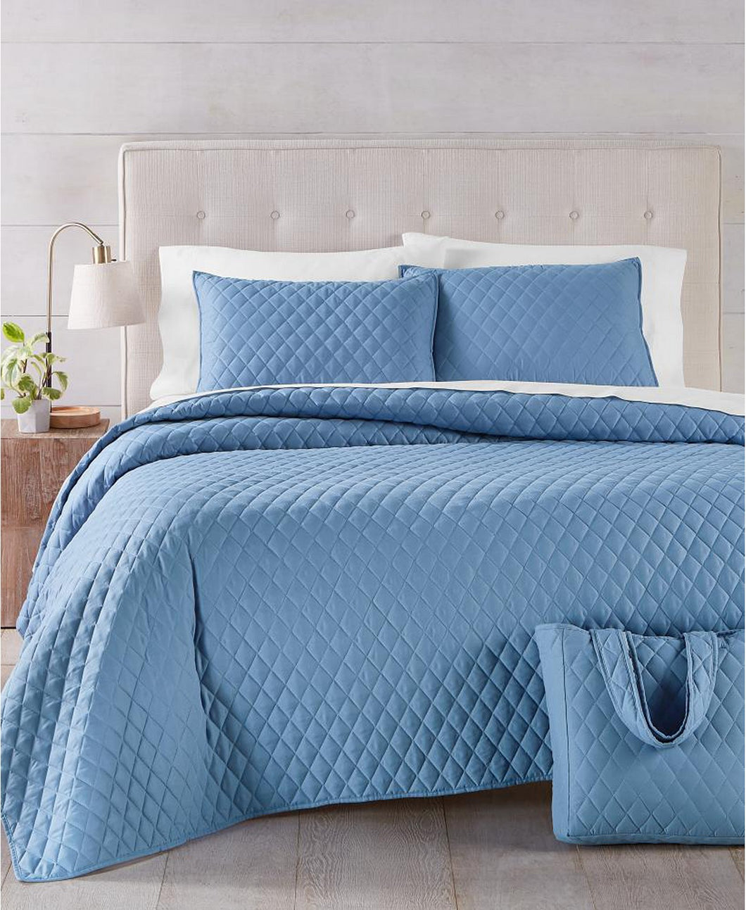 Martha Stewart Quilt and Tote Bag Mini Quilt Set, Full/Queen - Midtown Bargains
