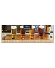 Beer Tasting 5-Piece Flight Wood Set - Midtown Bargains