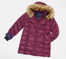 Nuage Stretch Diagonal Quilted Coat Jacket with Removable Hood, XS - Midtown Bargains