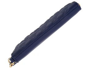 C. Wonder Nappa Leather Geo Quilted Zip Wristlet Wallet Black, - Midtown Bargains