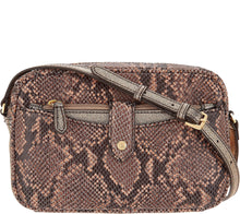 G.I.L.I. Leather Crossbody Bag with Removable Pouch Sienna Snake, - Midtown Bargains