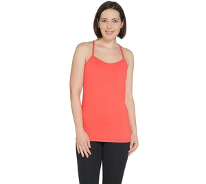 Susan Lucci Collection Tank with Binding Racer Back Straps White X-Large - Midtown Bargains