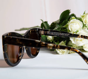 Peace Love World Reflective Soho Sunglasses Tortoise - Midtown Bargains