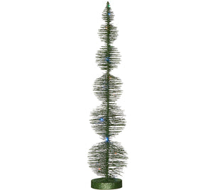 "As Is" 3-foot Bottlebrush Tree with Microlight by Valerie Green, - Midtown Bargains