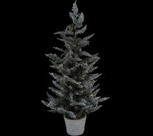 36" Lit Snowy Pine Tree in Pot by Valerie - Midtown Bargains
