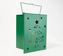 Indoor/Outdoor 11" Metal Luminary with Holiday Design by Valerie Green, - Midtown Bargains