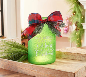 Illuminated Holiday Milk Jug with Sentiment by Valerie - Midtown Bargains
