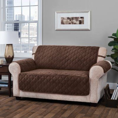 Logan T-Cushion Sofa Slipcover With Straps - Midtown Bargains