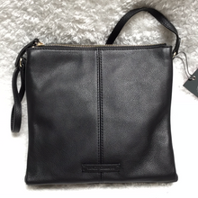 Vince Camuto Large Leather Crossbody - Min Black, - Midtown Bargains
