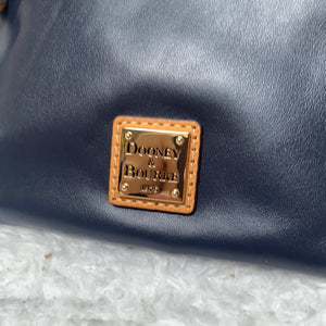 "As Is" Dooney & Bourke Smooth Leather Triple Zip Crossbody Midnight, - Midtown Bargains