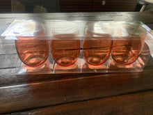 Scott Living Set of 4 Stemless Acrylic Drinkware Glasses Coral Color