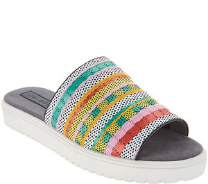 Lori Goldstein Slip-On Woven Sandals, Size 8 - Midtown Bargains