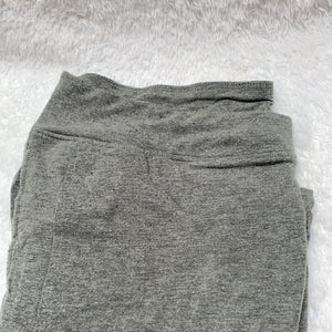 Cuddl Duds Brushed Knit Slim Pants Nickle Grey Heather Color, Large - Midtown Bargains