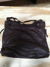"As Is" Vince Camuto Lamb Leather Tote Handbag- Eliza, Black Cherry, - Midtown Bargains