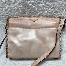 Patricia Nash Leather Burnished Tool Shoulder Bag - Santillana Amber, - Midtown Bargains