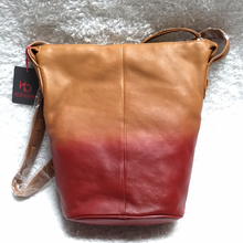 Kelsi Dagger Avery Dip-Dyed Long Shoulder Bucket Bag Camel/Poppy - Midtown Bargains
