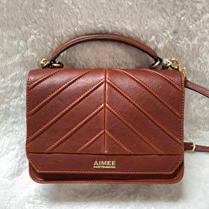 Aimee Kestenberg Leather Expandable Crossbody - Mia Almond,