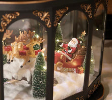 Illuminated Lantern with Interior Holiday Scene by Valerie