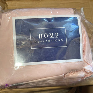 Home Reflections 800TC Cotton Blend Sheet Set w/ Extra Cases Pink, Full ***Open Package