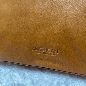 American Leather Co. Large Leather and Suede Hobo - Erie Cafe Latte, - Midtown Bargains