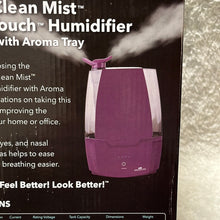 Air Innovations Clean Mist Humidifier with Sensa Touch and Aroma Tray Plum Color