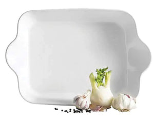 Piccadilly Large Square Oven Dish, White - Midtown Bargains
