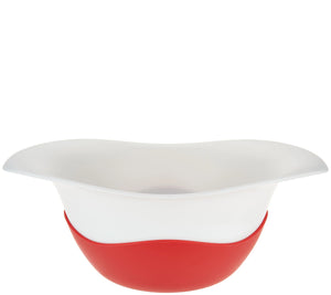Colandish Colander & Serving Dish with Silicone Lid, All-White Color - Midtown Bargains
