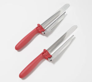 Same Slice 2-Piece Knife Set Red, - Midtown Bargains