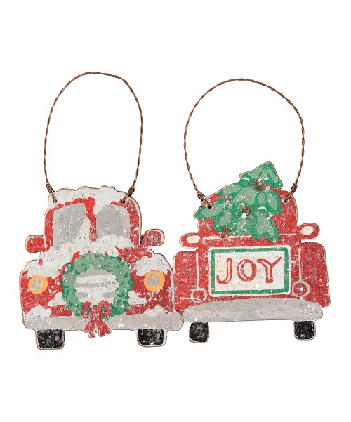 Truck Ornament, Set of 2 - Midtown Bargains